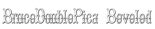 BruceDoublePica Beveled Font Image