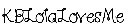 KBLolaLovesMe Font Image