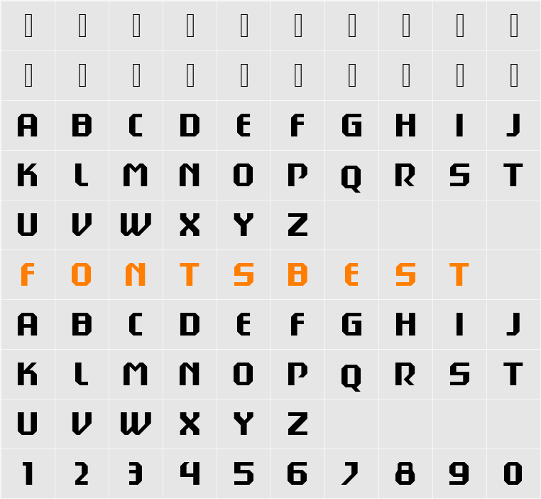 Dex Gothic Becker Solid Character Map