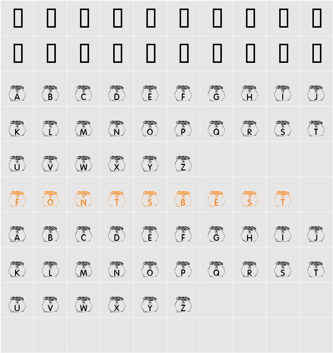 JI-Popgun Character Map