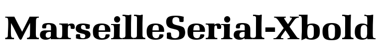 MarseilleSerial-Xbold Font Image