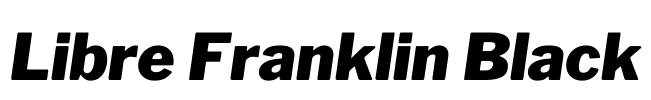 Libre Franklin Black Font Image