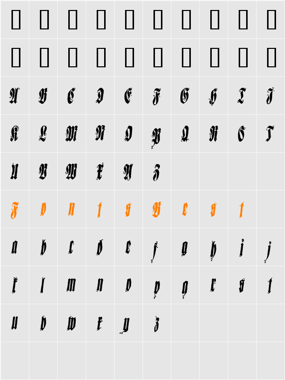 Sepultura Demo Character Map