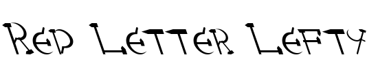 Red Letter Lefty Font Image