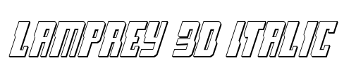 Lamprey 3D Italic Font Image