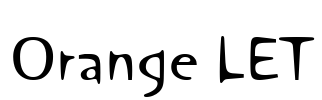 Orange LET Font Image