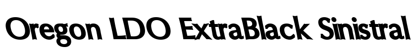 Oregon LDO ExtraBlack Sinistral Font Image