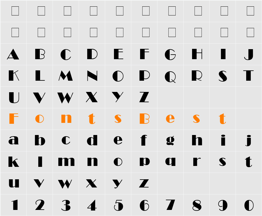 Marquee Character Map