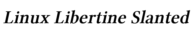 Linux Libertine Slanted