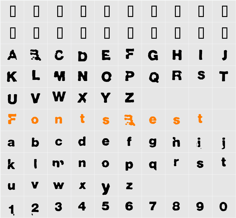 BlueNorma Character Map