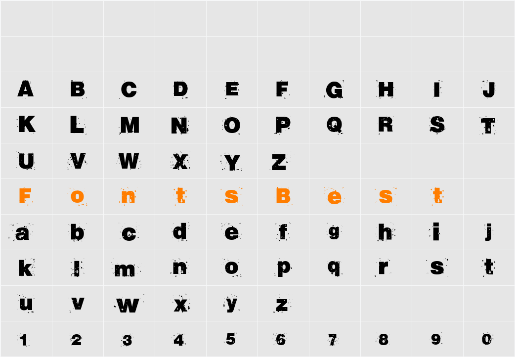 RvD_BETON13 Character Map