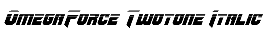 OmegaForce Twotone Italic Font Image
