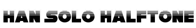 Han Solo Halftone Font Image