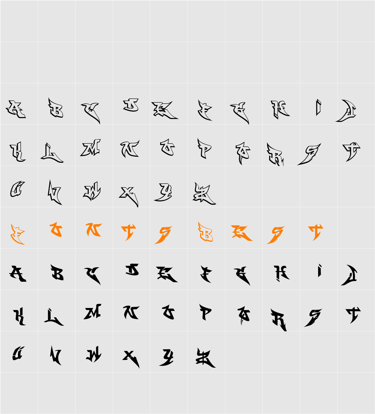 WildStyle Character Map