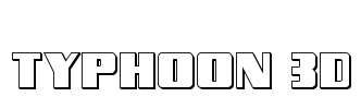 Typhoon 3D Font Image