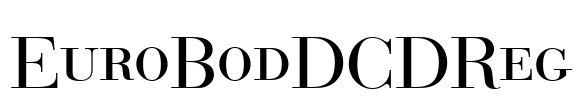 EuroBodDCDReg Font Image