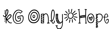 KG Only*Hope Font Image