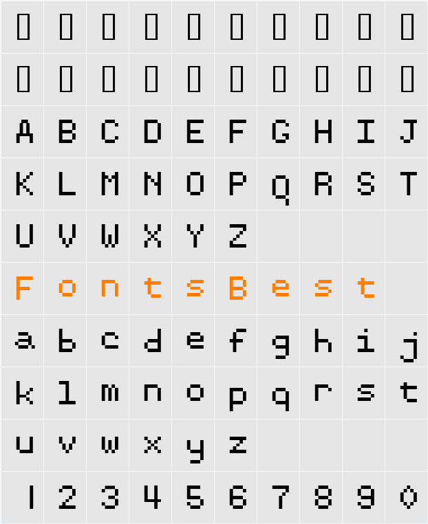 SkwareDots Character Map