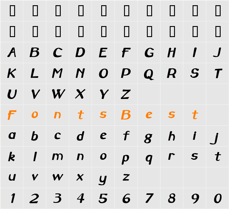 Savoy Character Map
