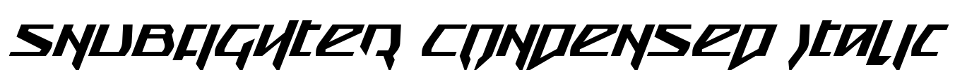 Snubfighter Condensed Italic Font Image