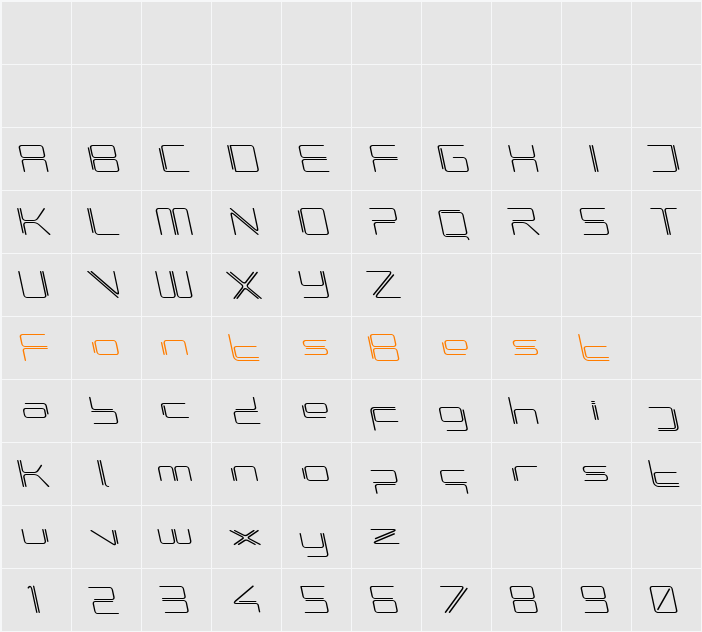 PhutureRndOpen Character Map