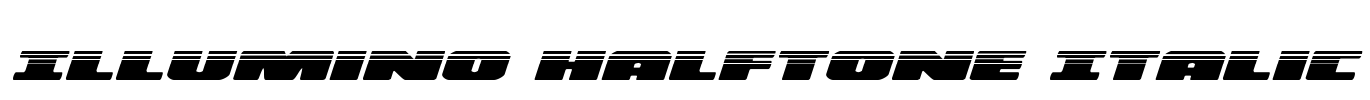 Illumino Halftone Italic Font Image