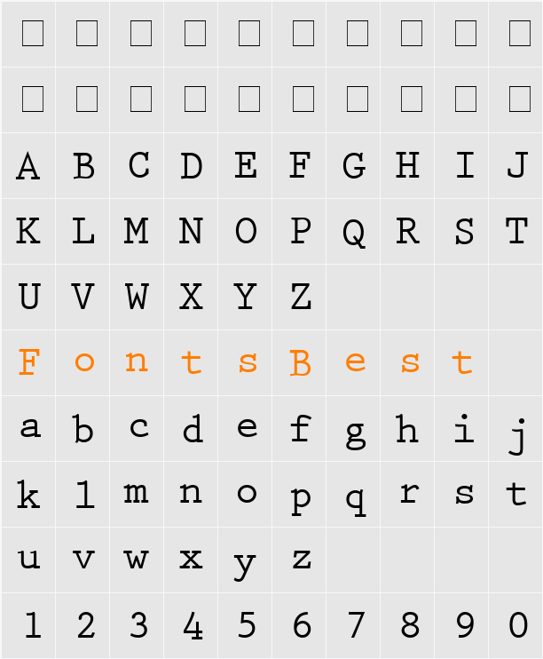Keyboard Elite SSi Character Map