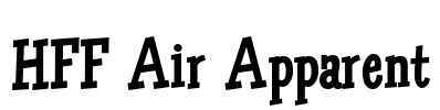 HFF Air Apparent Font Image