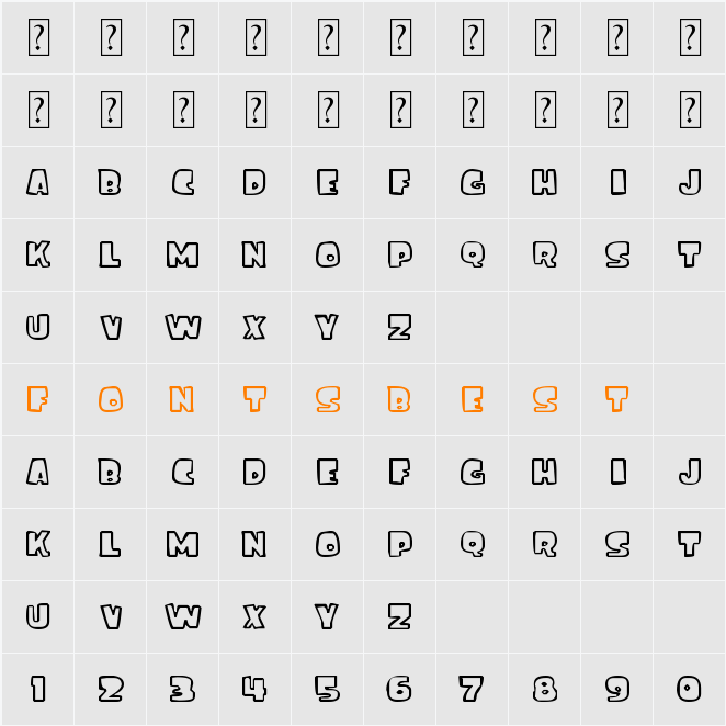 ice age font Character Map