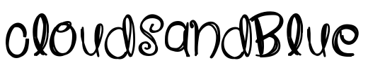 CloudsAndBlue Font Image