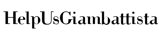 HelpUsGiambattista Font Image