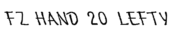 FZ HAND 20 LEFTY Font Image