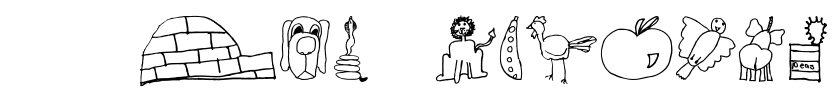 SL Kids Alphabet Font Image