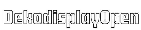 DekodisplayOpen Font Image