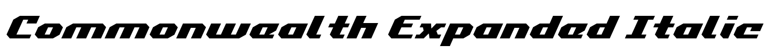 Commonwealth Expanded Italic Font Image