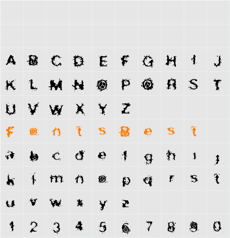 skirules-Sans Character Map