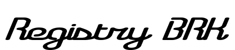 Registry BRK Font Image