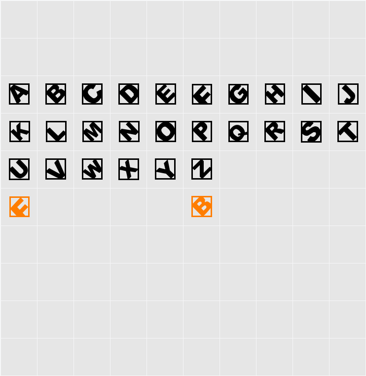 Brockx Normal BC Character Map
