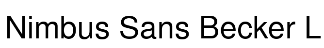 Nimbus Sans Becker L