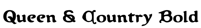 Queen & Country Bold Font Image