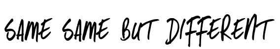 Same Same But Different Font Image