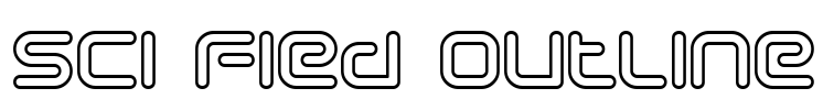 Sci Fied Outline Font Image
