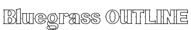 Bluegrass OUTLINE Font Image