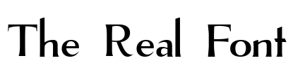 The Real Font Font Image