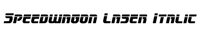 Speedwagon Laser Italic Font Image