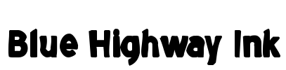 Blue Highway Ink Font Image