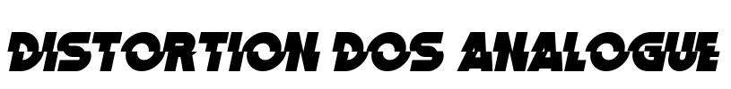 Distortion Dos Analogue Font Image