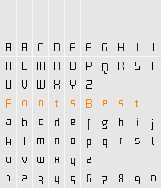 TitanText Character Map