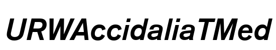 URWAccidaliaTMed Font Image