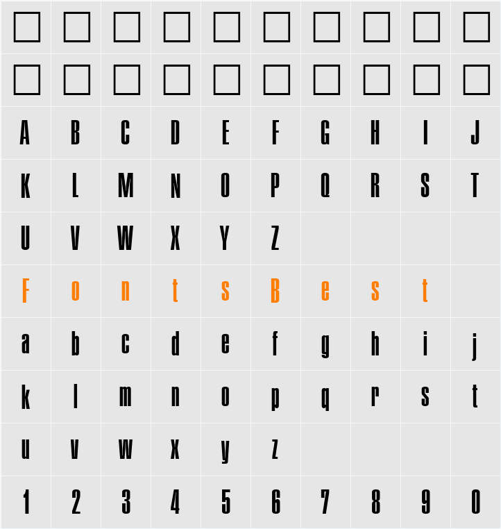 Plakette-Serial DB Character Map